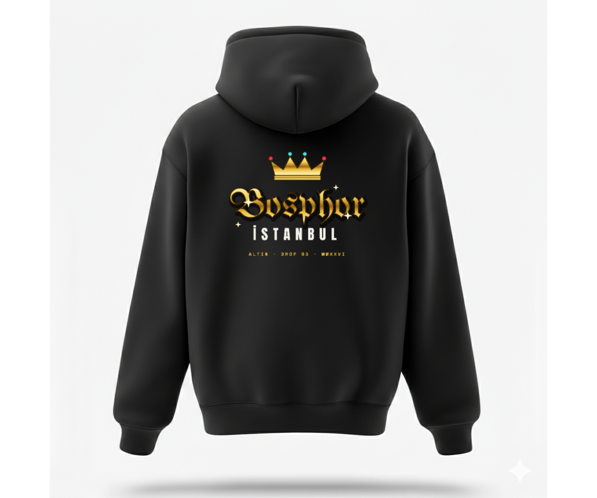 BOSPHOR ALTIN Hoodie - Siyah Arka